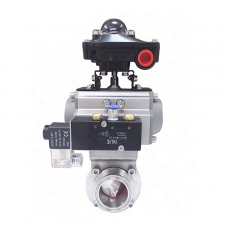 Fast-fitting butterfly valve with actuator