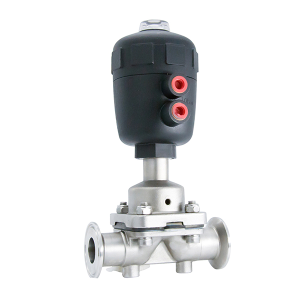 Pneumatic cap meter diaphragm valve with small plastic head